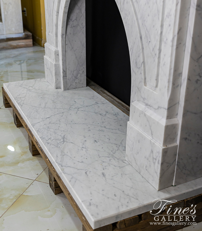 Marble Fireplaces  - Arched Style Carrara Marble Fireplace - MFP-2460